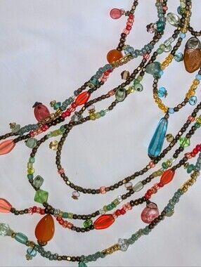 Beaded Necklaces Wardrobe, Set Of Six, To Layer, Combine As Desired